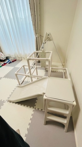マイファースト　キッズパークホワイトジャングルジム ブランコ付き