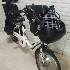 🌸美品🌈大容量8🌸室内保管🌼パナソニック ⚪️ギュット　🌸子供乗せ電動自転車ホワイト29の画像