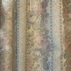 長さ(丈)250センチ　ピンクカーテンと白レースカーテン　セットの画像