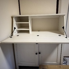 【無料】　セミダブルマットレス＋ベットフレーム＋開閉式デスク+送風機など備品の画像