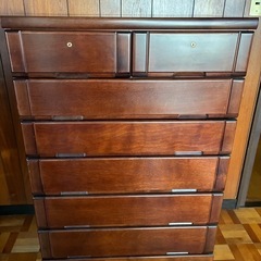 美品　東海家具（Tokai Kagu）高級チェスト 7段収納　木製たんすの画像