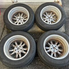 プリウス50系 15インチ 5穴 純正アルミホイール 6.5J 100 40 & ダンロップ エナセーブ EC300 夏タイヤ 195/65R15 4本セットの画像