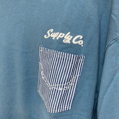 ロデオクラウンズ　トレーナー　バクプリデニム　ブルー系？の画像