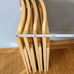 木製折りたたみチェアー 　4脚セットの画像