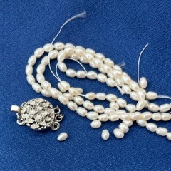 淡水パール　ライスパール　20粒　ハンドメイド　手芸　アクセサリー作り　作品作り　手芸用品の画像