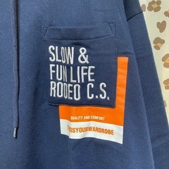 ロデオクラウンズ　ワンピース　ネイビー✖️オレンジの画像