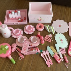 2way ままごとキッチン&かわいいおままごとセット付の画像