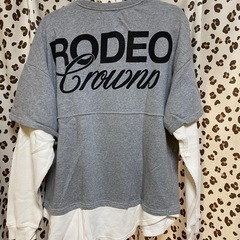 新品未開封　ロデオクラウンズ　レイヤード　重ね着風　カーキの画像