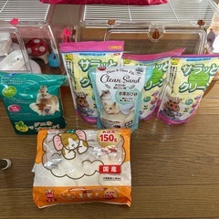 ハムスター用品　まとめ売り　回し車　滑車　ルーミィ　給水ボトル　トイレ　砂　餌の画像