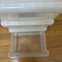 3段ボックス　クリア　プラスチック　収納の画像