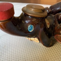 陶器　　犬の置物の画像