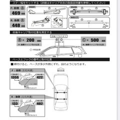 ルーフラック一式　トヨタ　ウィッシュ装着品　スクエアルーフバー　K726 CURTルーフラックの画像