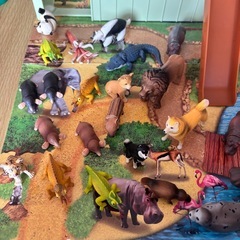 【アニア】あそべる！おかたづけバッグ &アニア詰め合わせの画像