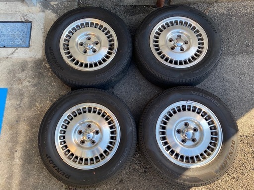 香川県　Y31 Y32 シーマ、セドリック、グロリア　純正ホイール　2022年　7分山　205/65R15 吸音材入り高級タイヤ、VEURO VE304使用　別途配送も可能です。　セドグロ