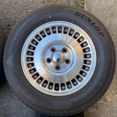 香川県　Y31 Y32 シーマ、セドリック、グロリア　純正ホイール　2022年　7分山　205/65R15 吸音材入り高級タイヤ、VEURO VE304使用　別途配送も可能です。　セドグロの画像