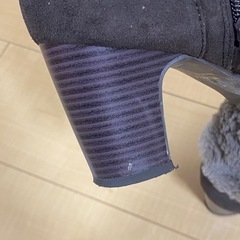 しまむら レディース ブーツ モカブラウン L フリンジ 裏ボアの画像