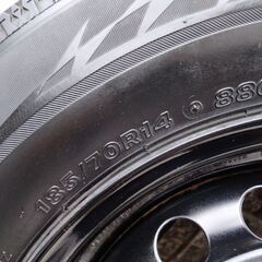 1シーズン走行 バリ溝 ブリヂストン BLIZZAK スタッドレスタイヤ＋ホイール付 ４本セットの画像