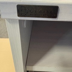 ホワイト テレビボード／ローボード（幅90cm）の画像