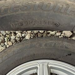 スタッドレスタイヤ　アルミホイール付き　155/65R13　13インチ　軽自動車にの画像