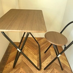 【取り引き中】折りたたみ　机いすセットの画像