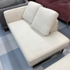 🛋️春日市🛋️2Pオットマン付きソファ🛋️2人用🛋️ソファ🛋️白色🛋️かわいい🛋️定価42,800円🛋️No2173の画像