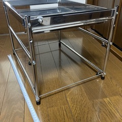✨ステンレス製ラック 台所用収納台（半ジャンク／約45×30×30cm）の画像