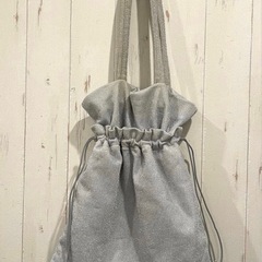 ラメショルダーバッグ シルバーの画像