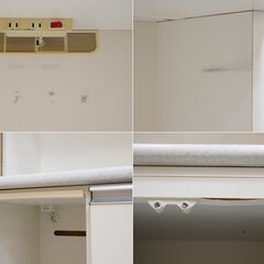 ≪zyt2604ジ≫ nitori/ニトリ キッチンボード/食器棚 モデナ140 幅140cm 高さ200cm ソフトクローズ ホワイト/白系 中古家具/宮城県仙台市/リユースストレージ仙台 071120-03の画像