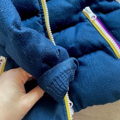 こどもビームス　デニム風ダウンコート90サイズの画像