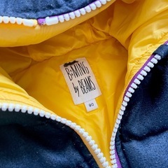 こどもビームス　デニム風ダウンコート90サイズの画像