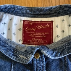 中古品  Sunny Cloudsデニムチュニック大きめサイズの画像
