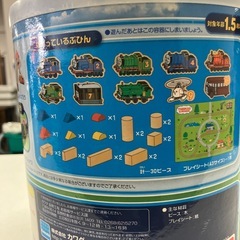 石2511-716 カワダ　きかんしゃトーマスバケットつみき　プレイシート以外全て揃っています　キズ汚れ有りの画像
