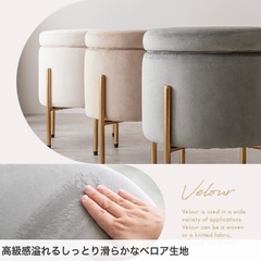 Etincelle エタンセル　スツール　椅子　チェア　サイドテーブル　ベロアの画像