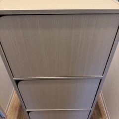 Nカラボ 扉付き 3段 カラーボックス ニトリ の画像