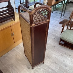 籐  スリム棚  6段の画像