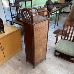 籐  スリム棚  6段の画像