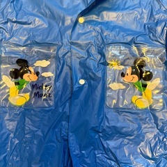 ミッキー イラスト入り 防水コート 100cmの画像