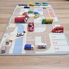 スリーコインズ　プレイマット　リバーシブル　ドクターイエロー　トミカ　プラレールの画像