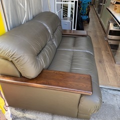 本革　ソファ　ブラウンの画像