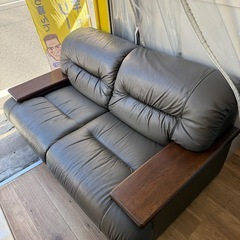 本革　ソファ　ブラウンの画像