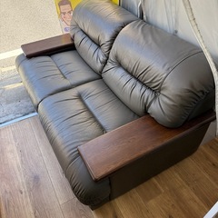 本革　ソファ　ブラウン