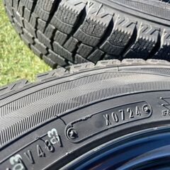 【中古・良品】DAIHATSU/ダイハツ/タント/純正ホイール/スタッドレスタイヤ/バリ山/14インチ/24年製/4本セットの画像