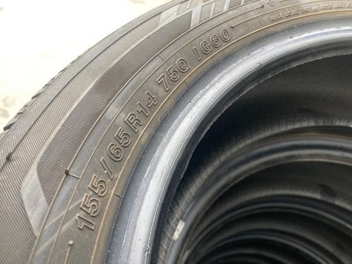 YOKOHAMA iG60 155/65R14 4本 9分山 新品時のイボ残りあり ルークスタントNBOXなど軽自動車に