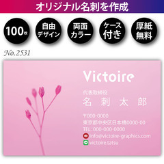 名刺印刷 100枚 両面 フルカラー 紙ケース付 No.2…