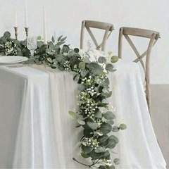 造花＋シフォン製テーブルクロスセットの画像