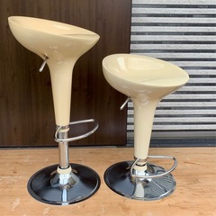 ニトリ　バーカウンターチェア　北欧風　ベージュの画像