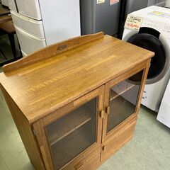 【リサイクルショップ ピカソ 小松原】🌳✨島忠ホームズ Home Coordinatorシリーズ【OAKLAND／オークランド】✨木製ガラスキャビネット🌿★9826★の画像