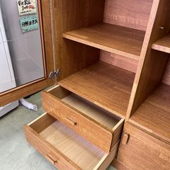 【リサイクルショップ ピカソ 小松原】🌳✨島忠ホームズ Home Coordinatorシリーズ【OAKLAND／オークランド】✨木製ガラスキャビネット🌿★9826★の画像