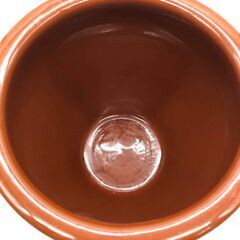 ss8055　久松窯 飲食物容器 3号 漬物容器 丸壺 陶器製 蓋付き 保存容器 ブラウン 瓶 つぼ かめ つけもの 梅干し ぬか漬け 常滑焼 漬物壺 中古の画像