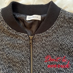 ツイードジャンパーレディースサイズF 古着の画像